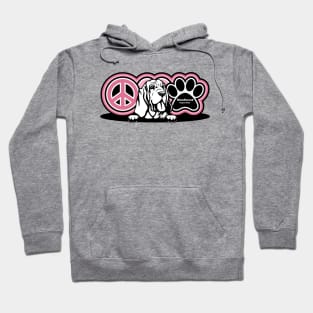 Bloodhound Dog Breed Peace Love Paw ( Puppies Rule! ) Hoodie